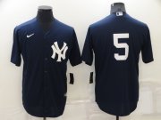 Wholesale Cheap Men's New York Yankees #5 Joe DiMaggio No Name Black Stitched Nike Cool Base Throwback Jersey