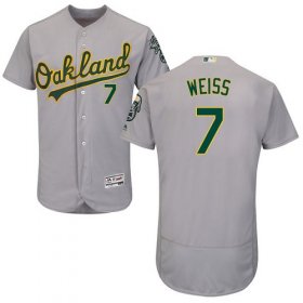 Wholesale Cheap Athletics #7 Walt Weiss Grey Flexbase Authentic Collection Stitched MLB Jersey