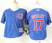 Wholesale Cheap Toddler Cubs #17 Kris Bryant Blue Cool Base Stitched MLB Jersey