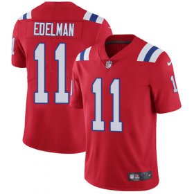 Wholesale Cheap Nike Patriots #11 Julian Edelman Red Alternate Men\'s Stitched NFL Vapor Untouchable Limited Jersey