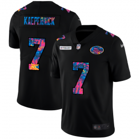 Cheap San Francisco 49ers #7 Colin Kaepernick Men\'s Nike Multi-Color Black 2020 NFL Crucial Catch Vapor Untouchable Limited Jersey