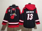 Wholesale Cheap Men's Miami Heat #13 Bam Adebayo Black Ageless Must-Have Lace-Up Pullover Hoodie