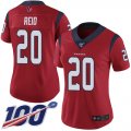 Wholesale Cheap Nike Texans #20 Justin Reid Red Alternate Women's Stitched NFL 100th Season Vapor Limited Jersey