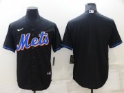 Wholesale Cheap Men's New York Mets Blank Black Stitched MLB Cool Base Nike Jersey