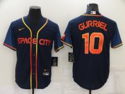 Wholesale Cheap Men's Houston Astros #10 Yuli Gurriel 2022 Navy City Connect Cool Base Stitched Jersey