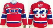 Wholesale Cheap Canadiens #33 Patrick Roy Red CCM Throwback Stitched Youth NHL Jersey
