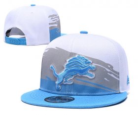 Wholesale Cheap Lions Team Logo White Blue Adjustable Hat GS