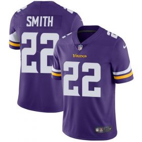 Wholesale Cheap Nike Vikings #22 Harrison Smith Purple Team Color Men\'s Stitched NFL Vapor Untouchable Limited Jersey