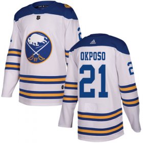 Wholesale Cheap Adidas Sabres #21 Kyle Okposo White Authentic 2018 Winter Classic Stitched NHL Jersey