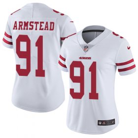 Wholesale Cheap Nike 49ers #91 Arik Armstead White Women\'s Stitched NFL Vapor Untouchable Limited Jersey
