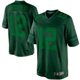 Wholesale Cheap Nike Packers #12 Aaron Rodgers Green Men\'s Stitched NFL Drenched Limited Jersey