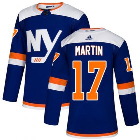 Wholesale Cheap Adidas Islanders #17 Matt Martin Blue Authentic Alternate Stitched NHL Jersey