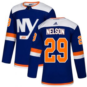Wholesale Cheap Adidas Islanders #29 Brock Nelson Blue Alternate Authentic Stitched NHL Jersey