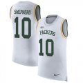 Wholesale Cheap Nike Packers #10 Darrius Shepherd White Men's Stitched NFL Limited Rush Tank Top Jersey