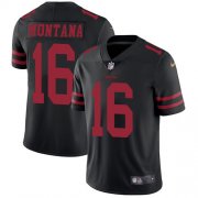 Wholesale Cheap Nike 49ers #16 Joe Montana Black Alternate Youth Stitched NFL Vapor Untouchable Limited Jersey