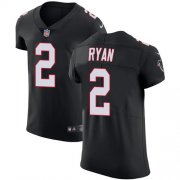 Wholesale Cheap Nike Falcons #2 Matt Ryan Black Alternate Men's Stitched NFL Vapor Untouchable Elite Jersey