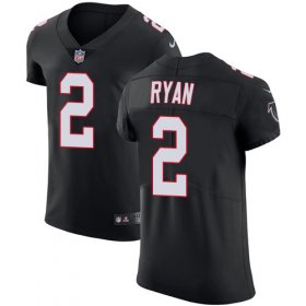Wholesale Cheap Nike Falcons #2 Matt Ryan Black Alternate Men\'s Stitched NFL Vapor Untouchable Elite Jersey