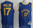 Wholesale Cheap Golden State Warriors #17 Chris Mullin Blue Swingman Throwback Jersey