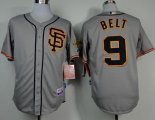 Wholesale Cheap Giants #9 Brandon Belt Grey Road 2 Cool Base Stitched MLB Jersey