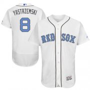 Wholesale Cheap Red Sox #8 Carl Yastrzemski White Flexbase Authentic Collection Father's Day Stitched MLB Jersey