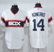 Wholesale Cheap White Sox #14 Paul Konerko White New Cool Base Alternate Home Stitched MLB Jersey