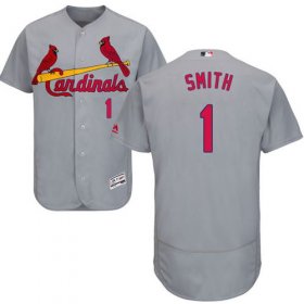 Wholesale Cheap Cardinals #1 Ozzie Smith Grey Flexbase Authentic Collection Stitched MLB Jersey