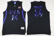 Wholesale Cheap 2016 Olympics Team USA Men's #24 Kobe Bryant All Black Soul Swingman Jersey