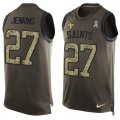 Wholesale Cheap Nike Saints #27 Malcolm Jenkins Green Men's Stitched NFL Limited Salute To Service Tank Top Jersey