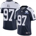 Wholesale Cheap Nike Cowboys #97 Trysten Hill Navy Blue Thanksgiving Men's Stitched With Established In 1960 Patch NFL Vapor Untouchable Limited Throwback Jersey