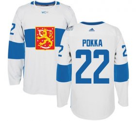 Wholesale Cheap Team Finland #22 Ville Pokka White 2016 World Cup Stitched NHL Jersey