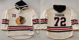 Wholesale Cheap Blackhawks #72 Artemi Panarin Cream Heavyweight Pullover Hoodie Stitched NHL Jersey