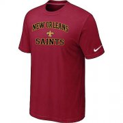 Wholesale Cheap Nike NFL New Orleans Saints Heart & Soul NFL T-Shirt Red