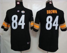 Wholesale Cheap Nike Steelers #84 Antonio Brown Black Team Color Youth Stitched NFL Elite Jersey