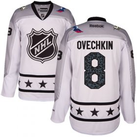 Wholesale Cheap Capitals #8 Alex Ovechkin White 2017 All-Star Metropolitan Division Stitched NHL Jersey