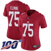 Wholesale Cheap Nike Giants #75 Cameron Fleming Red Women's Stitched NFL Limited Inverted Legend 100th Season Jersey