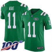 Wholesale Cheap Nike Jets #11 Denzel Mim Green Men's Stitched NFL Limited Rush 100th Season Jersey