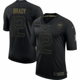 Cheap Tampa Bay Buccaneers #12 Tom Brady Nike 2020 Salute To Service Limited Jersey Black