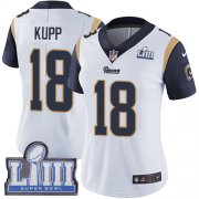 Wholesale Cheap Nike Rams #18 Cooper Kupp White Super Bowl LIII Bound Women's Stitched NFL Vapor Untouchable Limited Jersey
