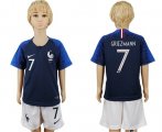 Wholesale Cheap France #7 Griezmann Home Kid Soccer Country Jersey