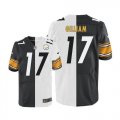 Wholesale Cheap Nike Steelers #17 Joe Gilliam White/Black Men's Stitched NFL Elite Split Jersey