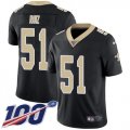 Wholesale Cheap Nike Saints #51 Cesar Ruiz Black Team Color Youth Stitched NFL 100th Season Vapor Untouchable Limited Jersey