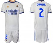 Wholesale Cheap Men 2021-2022 Club Real Madrid home white 2 Soccer Jerseys