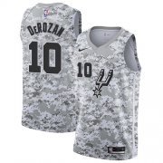 Wholesale Cheap Men's Nike San Antonio Spurs #10 DeMar DeRozan White Camo Basketball Swingman Earned Edition Jersey