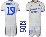 Wholesale Cheap Youth 2021-2022 Club Real Madrid home white 19 Soccer Jerseys