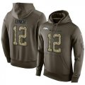Wholesale Cheap NFL Men's Nike Denver Broncos #12 Paxton Lynch Stitched Green Olive Salute To Service KO Performance Hoodie