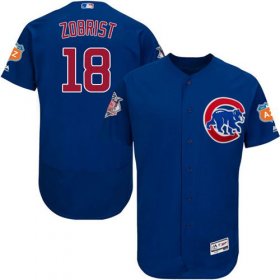 Wholesale Cheap Cubs #18 Ben Zobrist Blue Flexbase Authentic Collection Stitched MLB Jersey