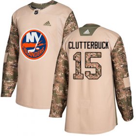 Wholesale Cheap Adidas Islanders #15 Cal Clutterbuck Camo Authentic 2017 Veterans Day Stitched NHL Jersey