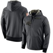 Wholesale Cheap Men's Carolina Panthers Nike Anthracite Salute to Service Player Performance Hoodie