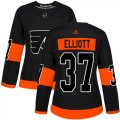 Wholesale Cheap Adidas Flyers #37 Brian Elliott Black Alternate Authentic Women's Stitched NHL Jersey