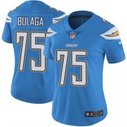 Wholesale Cheap Nike Chargers #75 Bryan Bulaga Electric Blue Alternate Women's Stitched NFL Vapor Untouchable Limited Jersey